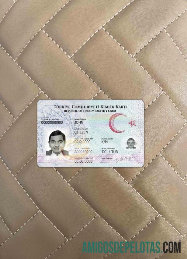 Turkey ID olhar de foto frente exemplo